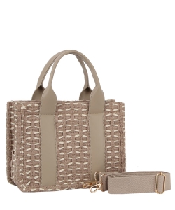 Fashion Honeycomb JQD Tote Bag LE0344 STONE